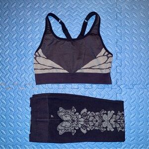 Bra and leggings set. Beautiful butterfly design.